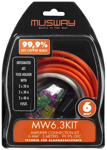 ESX HZ20WK Verstärker-Anschluss-Set - HiFi-Kabel, 20mm² Kabelkit für optimale Stromversorgung von ESX Verstärkern mit hervorragender Leitfähigkeit durch CCAW-Technologie.