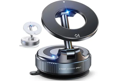 GreenHec Smartphone-Halterung Handyhalterung Auto Vakuum Saugnapf MagSafe 360° faltbar Magnet, (bis 7 Zoll, Spar-Set, Handyhalterung mit Vakuum-Saugnapf, Autohandyhalterung MagSafe Handyhalter Vakuum Phone Mount Car Mount)