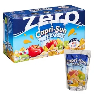Capri-Sun Multivitamin Zero Saft - 10x0,2L - Zuckerfreies Erfrischungsgetränk mit 12% Fruchtgehalt und 3 Kalorien pro 100ml. Ideal für eine gesunde Erfrischung ohne Zusatzstoffe. Vegan und perfekt für unterwegs!