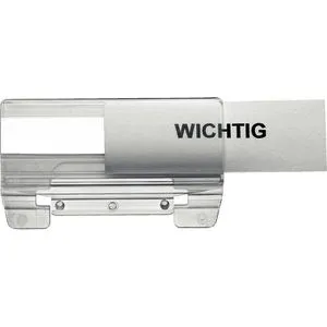 Leitz Vollsichtreiter 6116-00-03, 60mm für Hängeregister - Beschriftungsetiketten & -reiter, transparent und vergilbungsfrei, ideal für Hängeregister und Hängemappen mit 50 Stück pro Packung.