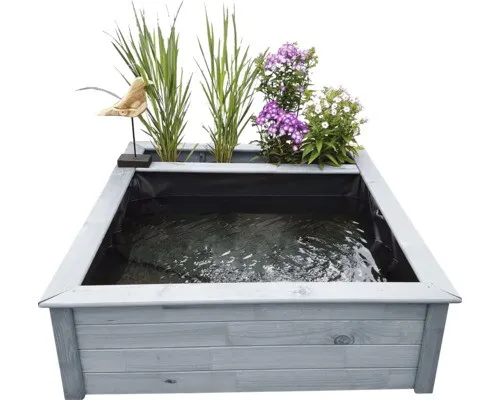 Promadino Hochteich mit seitlicher Pflanzzone, grau von Promadino