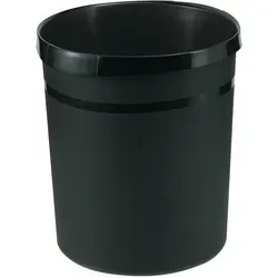 HAN Papierkorb GRIP KARMA, 18 Liter, rund, 80-100% Recyclingmaterial, robuster Kunststoff,öko-schwarz