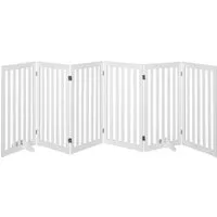 Costway Absperrgitter 89 cm hoch, 4 Paneele, weiß