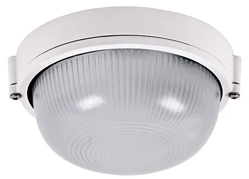 Brilliant Silvester Außenwand und Deckenleuchte, 1x E27 maximum 60 W, Metall Glas, weiß 96106/05