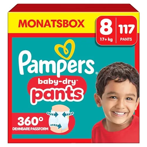Pampers Baby-Dry Pants Größe 8, 117 Windeln von Pampers