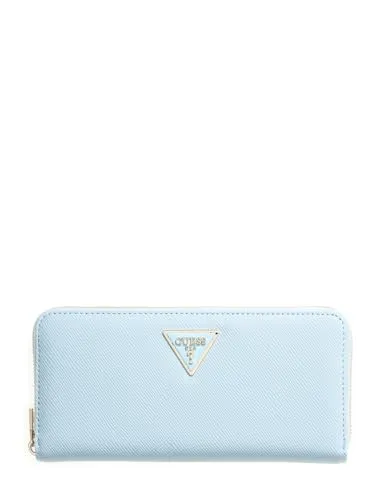 Guess Large Zip Around Wallet blau von GUESS