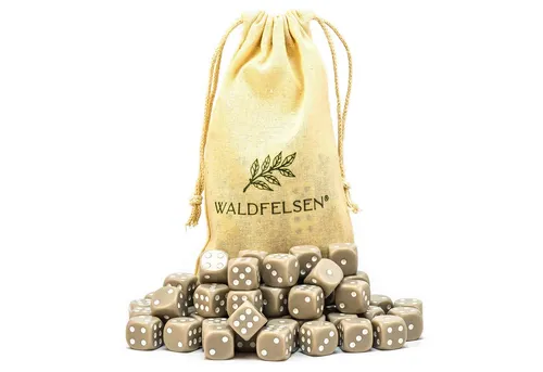 Waldfelsen Spiel – 2-50 Stk Standard Spielwürfel 16 mm Acrylwürfel Würfel bunt, Spielmaterial, Verschiedene Farben