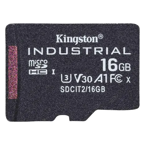 Kingston Industrial microSD - 16GB microSDHC C10 A1, langlebig und extrem temperaturbeständig für industrielle Anwendungen