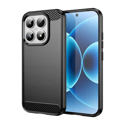 TPU Hülle für Xiaomi 17 Carbon Fiber Design Textur Schutz Cover Schwarz
