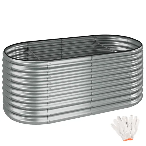 TecTake Hochbeet Flormma 1257l - Rückenschonendes Gärtnern - Hochbeete-Kit für platzsparendes Gärtnern. Genießen Sie rückenschonendes Arbeiten mit stabilem verzinktem Stahlrahmen und schneller Montage. Ideal für Gemüse, Kräuter oder Blumen.