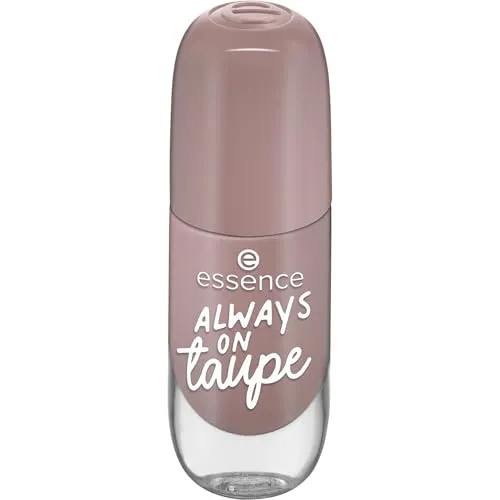 essence gel nail colour 37 ALWAYS ON taupe, langanhaltender Nagellack, schnelltrocknend, farbintensiv, glänzend, Expressergebnis, taupe 8 ml