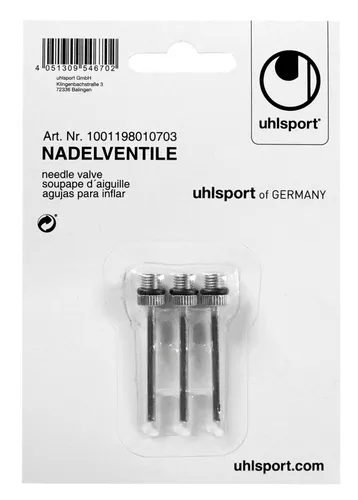 Uhlsport Ersatznadeln Nadelventile für Ballpumpe Luftpumpe Ballnadel 3 Stück
