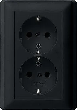 Gira Steckdosen Schwarz von Gira