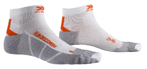 X-Socks Laufsocke Run Discovery 4.0 weiss/grau/orange Herren - 1 Paar, Größe: 45-47