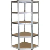 TRUTZHOLM Eckregal 180x75x40cm - Schwerlastregal für optimale Raumnutzung - Steckregale für Werkstatt oder Garage, Traglast 875kg, montagefreundlich ohne Bohren und Schrauben, flexibel umbaubar in zwei halbhohe Regale.