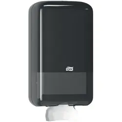Tork Elevation Toilettenpapierspender T3 556008, schwarz - Toilettenpapierhalter für Einzelblattformat, ideal für Hotels und Restaurants. Reduziert den Verbrauch und bietet hohe Hygiene durch Zickzackfalzung.