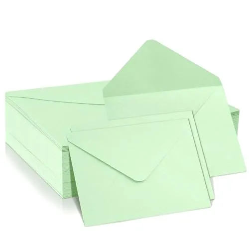 Romon Briefumschläge, 50 Stück Kraftpapier Umschläge 120 g/m² Kuvert Kleine Briefumschläge Briefkuvert Briefhülle Envelopes Geburtstagskarten für Einladung Hochzeitseinladungen Weihnachtskarten