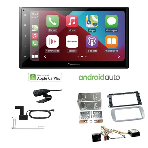 Pioneer Radio Apple CarPlay für Ford Galaxy Facelift ab 2007 silber mit Canbus