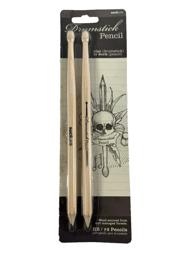 Suck UK Drumsticks Bleistifte Drumstick Pencil Drummer Schlagzeuger Geschenk NEU