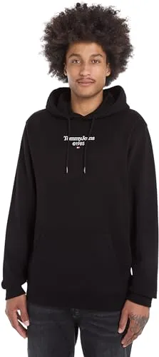 Tommy Jeans Herren Hoodie mit Kapuze, Schwarz (Black), XL