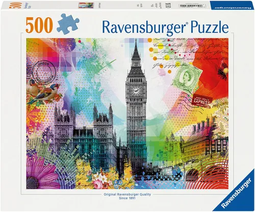 Ravensburger Puzzle Grüße aus London, 500 Puzzleteile, Made in Germany