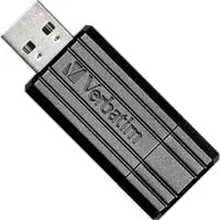 USB 2.0 Stick 16GB PinStripe schwarz - Eleganter und robuster Speicher, einfacher Schiebemechanismus für zuverlässige Datensicherheit