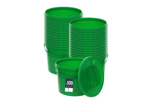 BENBOW Putzeimer für Lebensmittel und Chemikalien (10L, Grün) - Luftdichter 10L Putzeimer mit PZH-Attest, ideal für die sichere Aufbewahrung von Lebensmitteln und Chemikalien. Aus lebensmittelechtem Polypropylen, perfekt für Haushalt und Großküche.