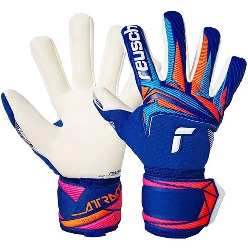 Reusch Attrakt X NC Torwarthandschuhe blau|orange 10,5 - Hochwertige Torwarthandschuhe mit AirVentSystem für optimale Atmungsaktivität. Ideal für Fußballspieler, die auf Zuverlässigkeit und Komfort setzen.