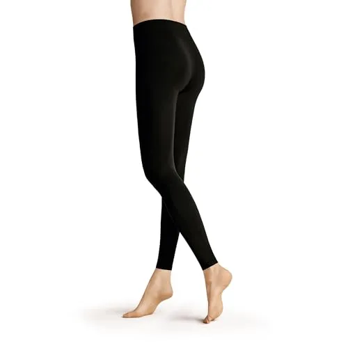 Hudson Seamless Leggings 1 Stück | S-M (I) | Black (HU-0005) - Damen Fein Leggings in Schwarz, 90 DEN, blickdicht und mattschwarz, ideal für Sport und Freizeit.