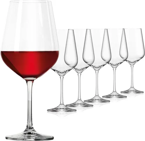 SAHM Rotweinglas Weingläser Rotwein Set 6er - Rotweingläser, Edles Glas, 100% recyclebar