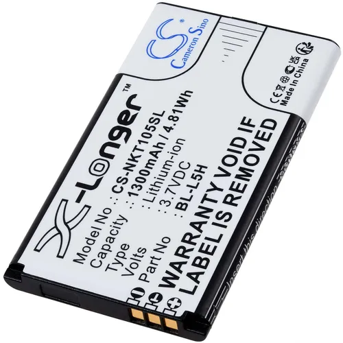 Akku für Nokia 105 4G Handy 3,7V 1300mAh/4,8Wh Li-Ion Schwarz