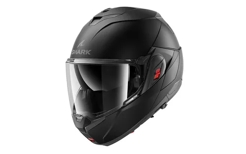 Shark OXO Blank Matt Schwarz Gr. S 55/56 - Motorradhelm mit ECE.2206 Zulassung für maximale Sicherheit. Wechsel zwischen Integral- und Jet-Helm möglich, bietet hervorragende Aerodynamik und Panorama-Sichtfeld.