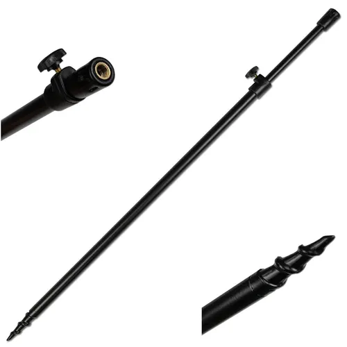 Rutenhalter Bankstick Drill Alu 50-90cm schwarz Rodpod Rutenauflage Erdspeer