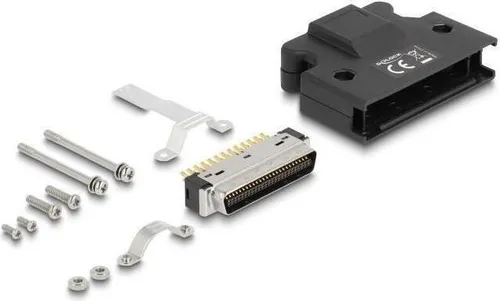 Delock MDR Stecker 50 Pin Lötanschluss mit Gehäuse