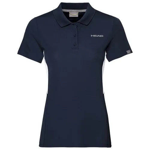 HEAD Tennis-Polo Club Technical Damen S - dunkelblau - Squashbekleidung Damen mit leistungsstarken Materialien, ideal für Matches und Freizeit. Atmungsaktive Mesh-Einsätze und UV-Schutz UPF 50+ bieten optimalen Komfort.