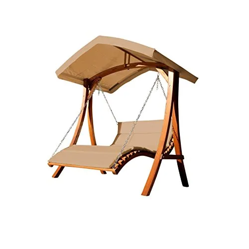 ALEOS Hollywoodschaukelliege Aruba-BRAUN in braun von ALEOS.