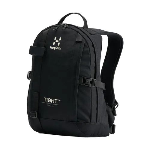 Haglöfs Tight X-small true black Rucksack - Daypack mit 10 Litern Volumen, aus 100% recyceltem Material, ideal für Wanderungen und Alltag, bietet hohen Tragekomfort durch konturierte Träger und ergonomisches Design.
