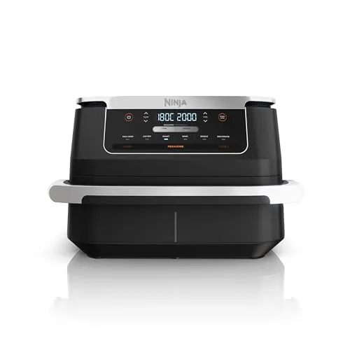 Ninja FlexDrawer Heißluftfritteuse 6L, Schwarz - Heißluftfritteuse mit Dual Zone Technologie und 6 Zubereitungsfunktionen, ideal für große Mahlzeiten und energieeffizient – bis zu 55 % schneller als herkömmliche Öfen.