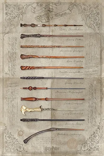 Poster Harry Potter - Poster - Wands - Zauberstäbe