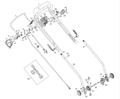 Makita ELM3320 Ersatzteile in blau von Makita
