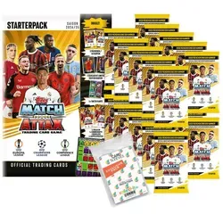 Topps Sammelkarte Match Attax Champions League 2024/25 1 Starter + 20 Booster + Sleeves