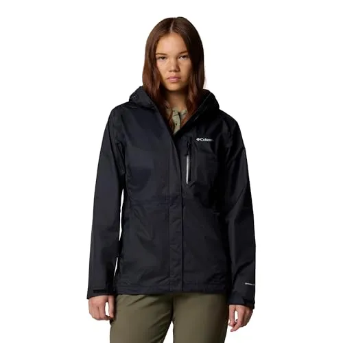 Columbia Damen-Regenjacke Pouring Adventure III - Wasserdichte Funktionsjacke mit Omni-Tech-Technologie, ideal für Outdoor-Aktivitäten und ganzjährigen Gebrauch. Praktisch verstaubar in der eigenen Vordertasche.