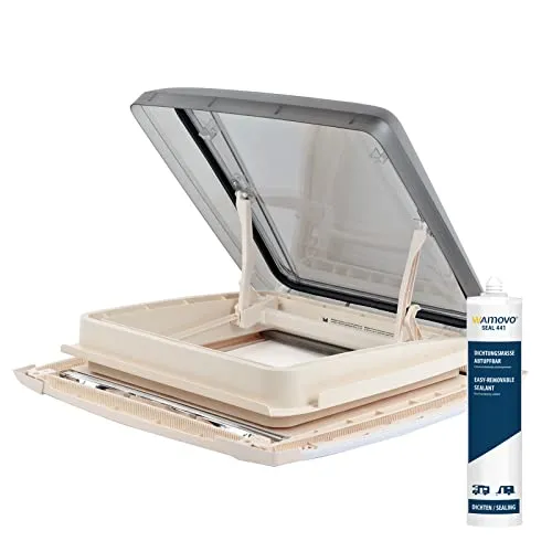 wamovo MPK Vision Star M pro 2 LED Dachhaube klar 40x40cm Dachstärke 25-60mm + Dichtmasse