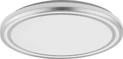 OSRAM ORBIS Helman Deckenleuchte mit LED - Moderne Deckenleuchte in Weiß/Silber, 16W, 1100lm, warmweißes Licht (3000K), ideal für eine stilvolle Innenbeleuchtung.