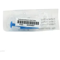 Katheterstöpsel steril blau 1 St