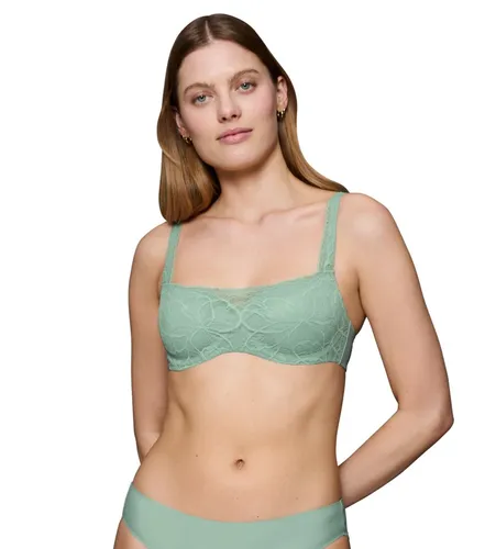 Triumph Body Make-Up Illusion Lace Balconette-BH Damen, Blau (Misty Turquoise) - Funktionsunterwäsche mit innovativer Illusion-Lace-Technologie für perfekten Halt und ein unsichtbares Tragegefühl.