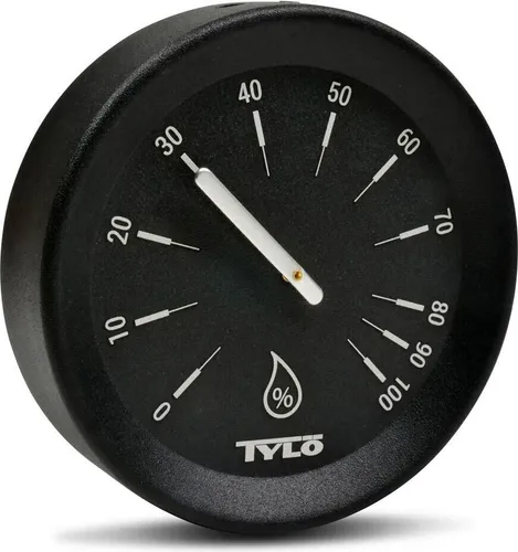 Tylö Sauna-Aufgussset Tylö Hygrometer Brilliant Black - Hygrometer, stilvolles Design in Brilliant Black, ideal zur genauen Feuchtigkeitsmessung in Ihrer Sauna.
