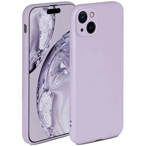 ONEFLOW Soft Case für iPhone 15 Plus Hülle aus Silikon mit Kameraschutz, Silikonhülle mit erhöhtem Schutz fürs Display, Backcover Schutzhülle, weiche Handyhülle, Flieder