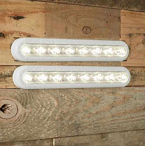 Lights4fun 2er Set LED Touch Leuchtleiste warmweiß Batteriebetrieb 28cm