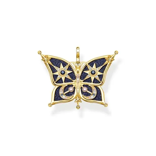 Thomas Sabo Schmetterling Anhänger mit Stern und Mond in gold von THOMAS SABO